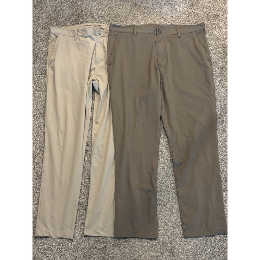 Rhone Commuter Pants Mens 38x30 Khaki And Brown Polyester Performance Trousers
